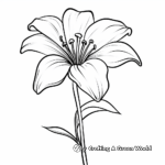 Simple But Cute Easter Lily Coloring Pages 4