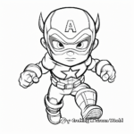 Simple Captain America Coloring Pages for Children 1