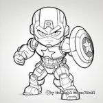 Simple Captain America Coloring Pages for Children 2