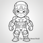 Simple Captain America Coloring Pages for Children 3
