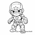 Simple Captain America Coloring Pages for Children 4