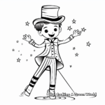 Simple Circus Ringmaster Coloring Pages for Kids 1