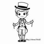 Simple Circus Ringmaster Coloring Pages for Kids 2