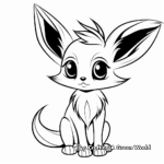 Simple Eevee Coloring Sheets for Kids 2