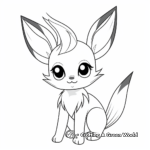 Simple Eevee Coloring Sheets for Kids 3