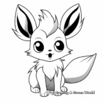 Simple Eevee Coloring Sheets for Kids 4