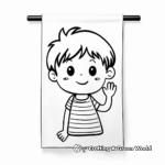 Simple Hand Towel Coloring Pages for Children 1