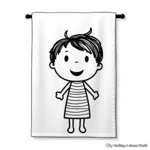 Simple Hand Towel Coloring Pages for Children 2