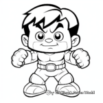 Simple Hulk Coloring Sheets for Toddlers 2