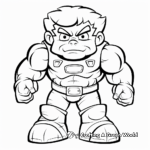 Simple Hulk Coloring Sheets for Toddlers 4