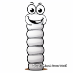 Simple Inchworm Coloring Pages for Preschoolers 1