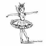 Simple Kid-Friendly Unicorn Ballerina Coloring Pages 3