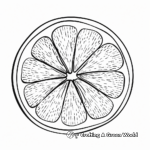 Simple Lemon Slice Coloring Pages for Kids 1