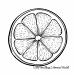 Simple Lemon Slice Coloring Pages for Kids 2