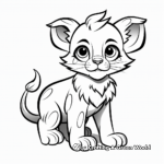 Simple Lion Cub Coloring Pages for Toddlers 1