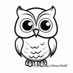 Simple Little Owl Coloring Pages for Toddlers 1