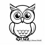 Simple Little Owl Coloring Pages for Toddlers 3
