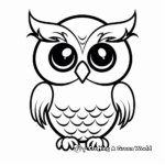 Simple Little Owl Coloring Pages for Toddlers 4