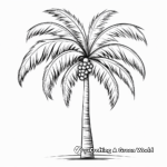 Simple Palm Tree Coloring Pages for Children 1