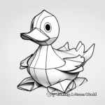 Simple Paper Duck Coloring Sheets for Toddlers 2