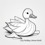 Simple Paper Duck Coloring Sheets for Toddlers 4