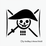 Simple Pirate Flag Coloring Pages for Children 1