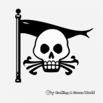 Simple Pirate Flag Coloring Pages for Children 2