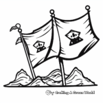 Simple Pirate Flag Coloring Pages for Children 4