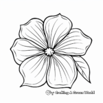 Simple Poinsettia Coloring Sheets for Kids 1