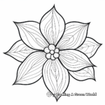 Simple Poinsettia Coloring Sheets for Kids 4