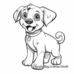 Simple Police Dog Puppy Coloring Pages for Children 2