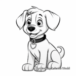 Simple Police Dog Puppy Coloring Pages for Children 3