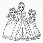 Simple Princess Anna Coloring Pages for Kids 2