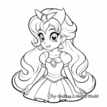 Simple Princess Peach Coloring Pages for Children 4