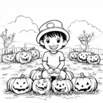 Simple Pumpkin Patch Coloring Pages for Kids 2