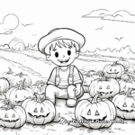 Simple Pumpkin Patch Coloring Pages for Kids 3