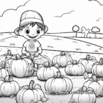 Simple Pumpkin Patch Coloring Pages for Kids 4