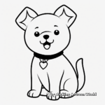 Simple Shiba Inu Outlines Coloring Pages for Beginners 2