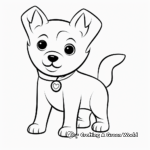 Simple Shiba Inu Outlines Coloring Pages for Beginners 4