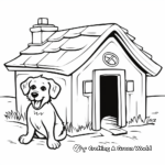 Simple Straw Dog House Coloring Pages 1