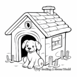 Simple Straw Dog House Coloring Pages 3
