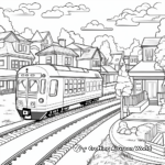 Simple Suburban City Coloring Pages for Children 3