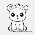 Simple Unicorn Panda Coloring Pages for Children 4