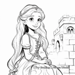 Simple Young Rapunzel Coloring Pages for Children 2