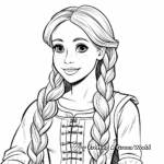 Simple Young Rapunzel Coloring Pages for Children 3