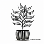 Simple Zebra Plant Coloring Pages for Beginners 1