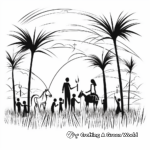 Simplified Palm Sunday Coloring Sheets for Little Ones 2