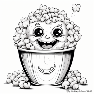 Simply Salted Popcorn Coloring Pages for Kids 1