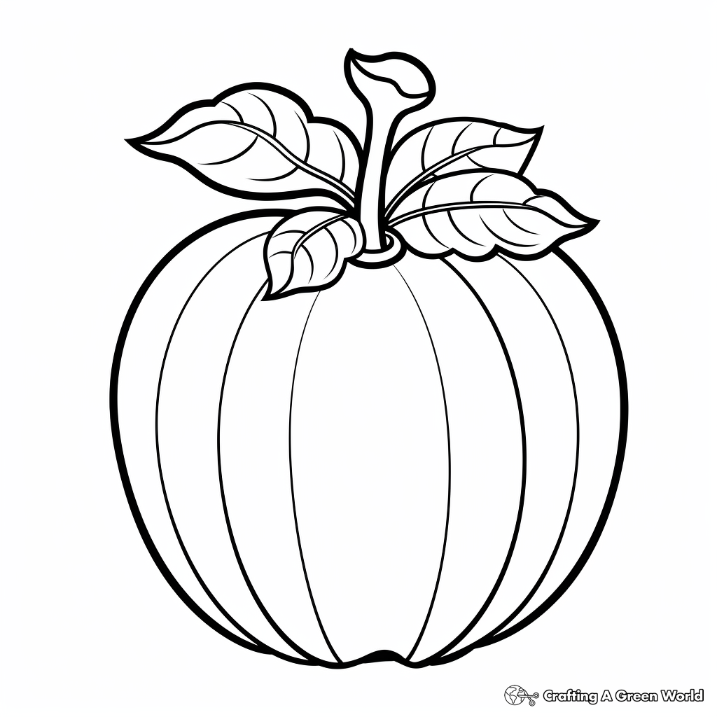 Single Large Acorn: Simple Coloring Pages 2