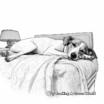 Sleeping Greyhound Lifestyle Coloring Pages 4